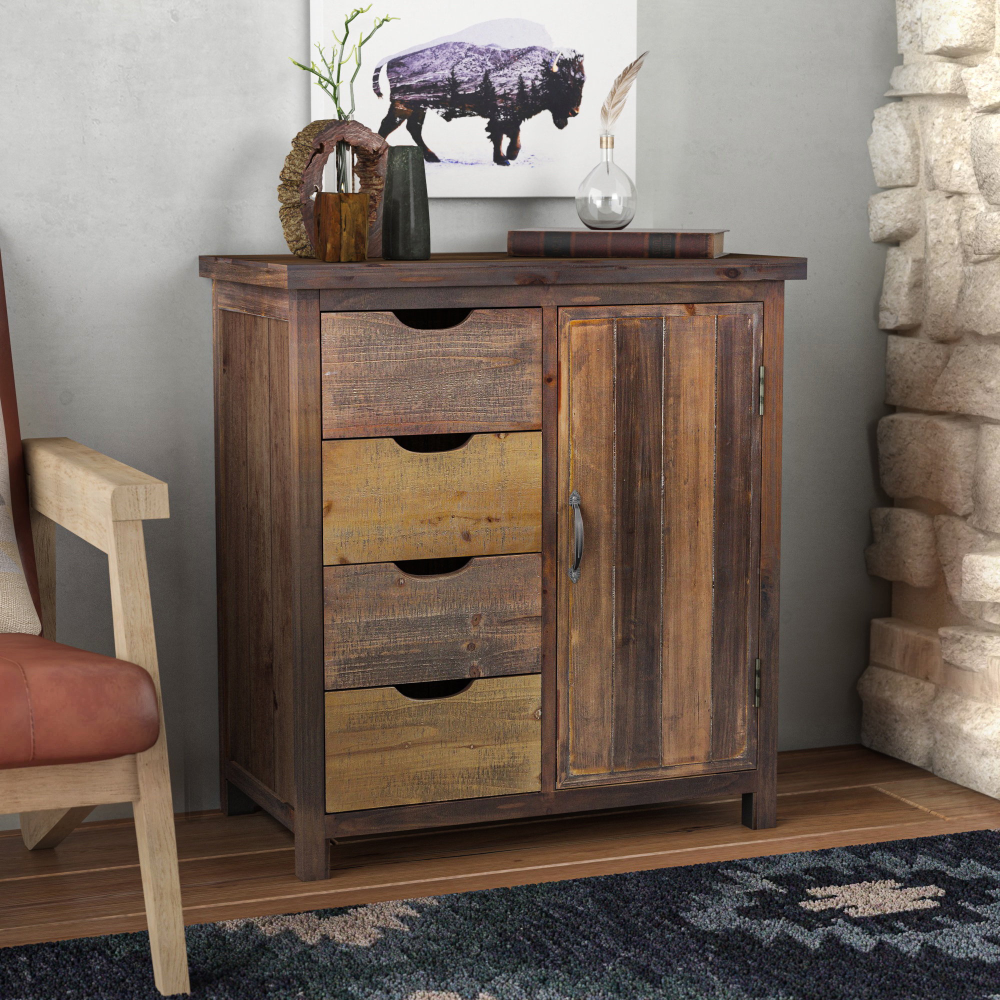 Small rustic accent cabinet discount